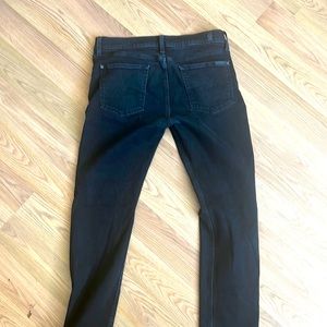 7 for all mankind slimmy size 34 black skinny jeans